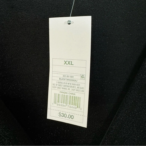 ✨3/$20✨ Wild Fable Black Shimmer Long Sleeve Cut Out Lurex Bodycon NWT Dress XXL - Picture 5 of 13